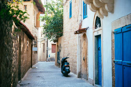 View of the streets of old town of Tripoli, Lebanon.の写真素材