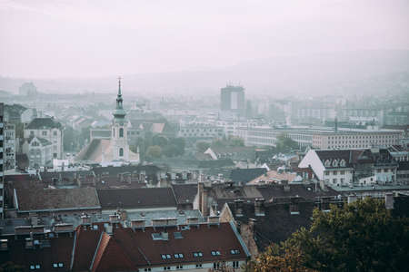 View of Buda from the Castle hill in Budapest, Hungary.のeditorial素材