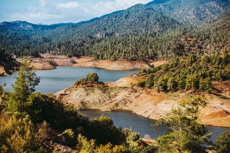 Kannaviou Reservoir, Cyprusの写真素材