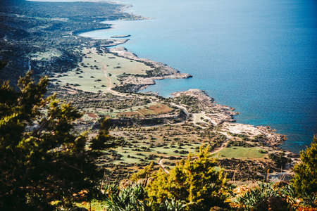 Picturesque view of Akamas peninsula in Cyprus.の写真素材