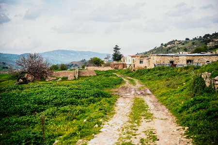 Abandoned turkish  village Souskiou in Cyprusの写真素材