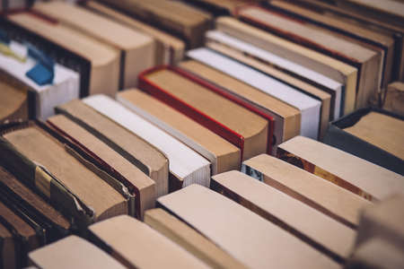 Books on sale in a street book shop