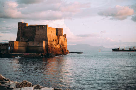 Castel dell'Ovo in Naples, Campania, Italy.