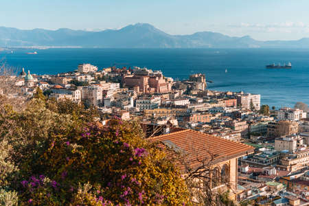 View of Naples, Campania, Italy.の写真素材
