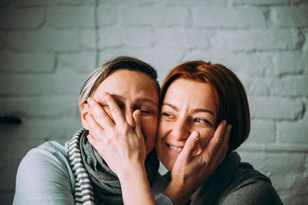 Beautiful lesbian couple. LGBT and same sex marriage concept