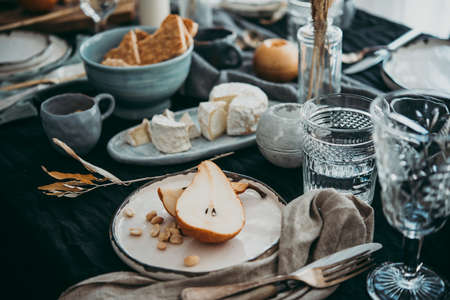 A table served for celebration or wine party.