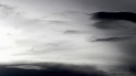 Detailed cast sky horizon above South America.の写真素材