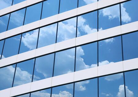 Building windows with Clouds reflection