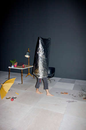 Tokyo, Japan - June 28  2010  A Perfomer making his show at Mori Art Museum on June 28, 2010 in Tokyo, Japan のeditorial素材