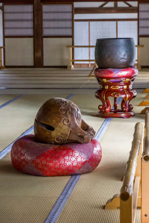Kyoto, Japan - June 20 2010  Interior of a buddhist temple in Arashiyama district on June 20 2010 in Kyoto, Japan のeditorial素材