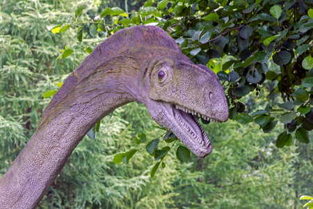 Baltow, Poland - June 12, 2014: Realistic model of dinosaurのeditorial素材