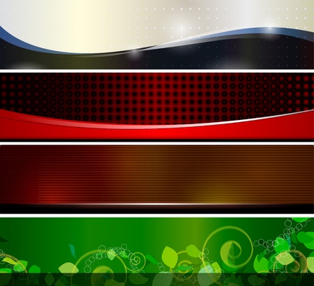 4 Banners for web site header or any graphic designのイラスト素材