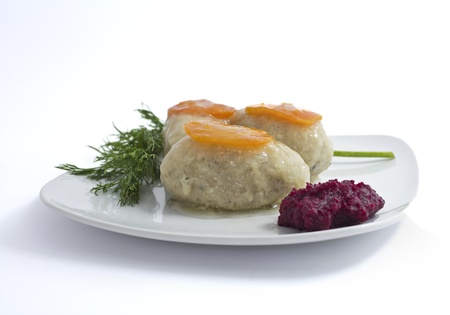 Gefilte fish for passoverの写真素材