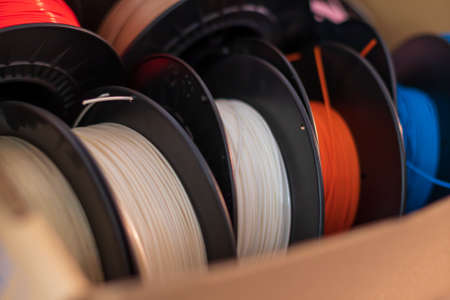 Filament for 3D Printer in many colorsの写真素材