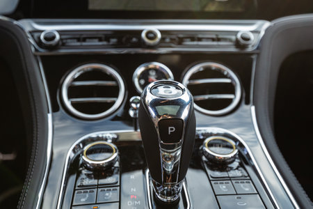 Slovenia, Ljubljana - March 9 2022: Bentley badge logo of luxury car.のeditorial素材