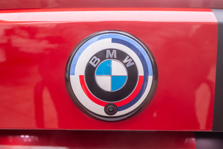 Slovenia, Ljubljana - 25 November 2022: Red BMW M4のeditorial素材