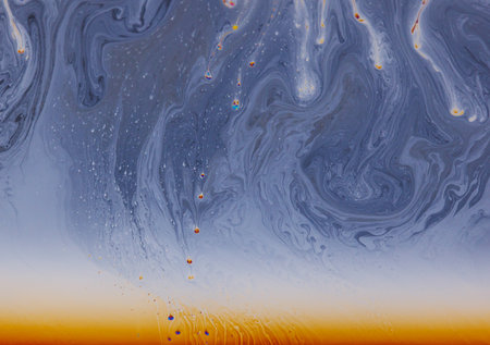 Fluid soap bubble psychedelic colorful abstract art. Surreal patterns with rainbows and waves of...