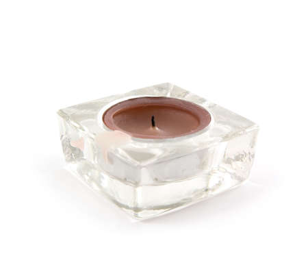 candle isolated on white backgroundの写真素材