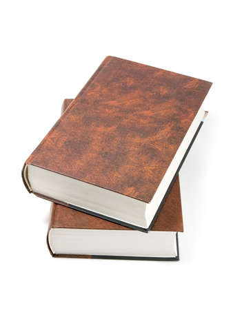 Two  books isolated on white background. の写真素材