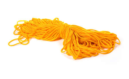 Orange rope isolated on a white background