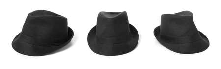 Stylish women's hat. Isolated on white.の写真素材