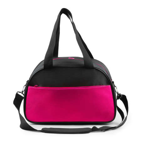 Travel bag on a white background の写真素材