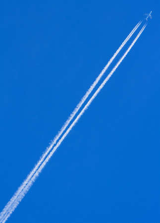 Airplane with white tailの写真素材