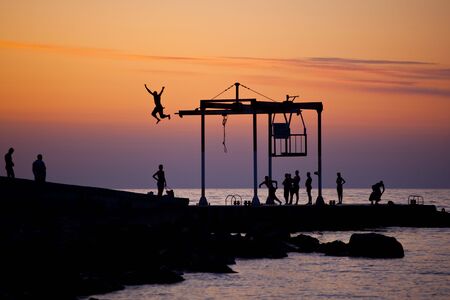 Sea sunsetの写真素材