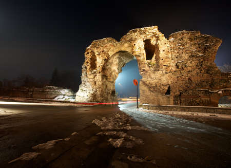 ancient Roman gate in Hisar town in Bulgariaの写真素材