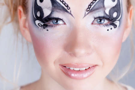 Girl with painted face