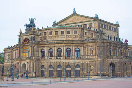 Opera theater building in Dresdenのeditorial素材