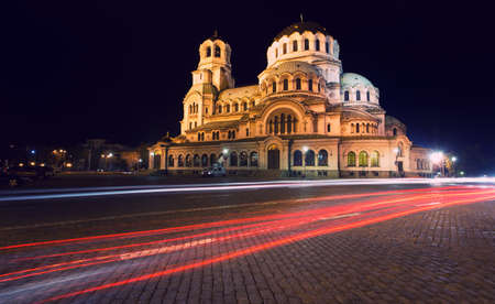Alexander Nevski Cathedral in capital of Bulgaria Sofiaの写真素材