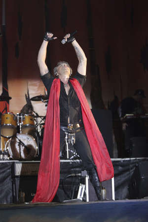 SEVASTOPOL MAY OF 2009. Russian rock groupe "Alisa" and Konstantin Kinchev on concert 9 of may 2009 in Sevastopol, Ukraine SEVASTOPOL MAY OF 2009. Russian rock groupe "Alisa" and Konstantin Kinchev on concert 9 of may 2009 in Sevastopol, Ukraine