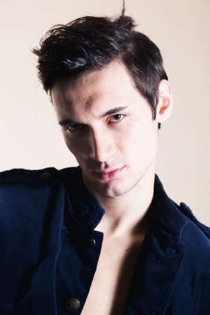 Young man portrait in studioの写真素材