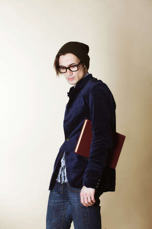 Young man portrait in studioの写真素材