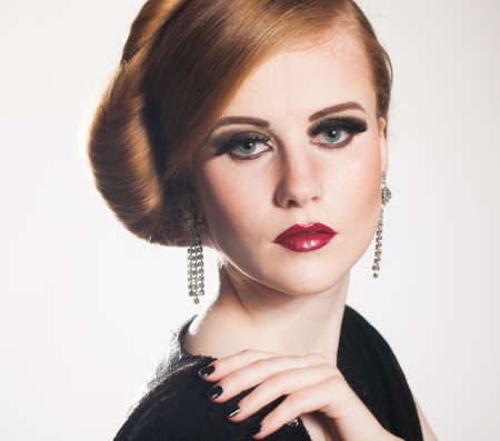Young woman portrait in studio