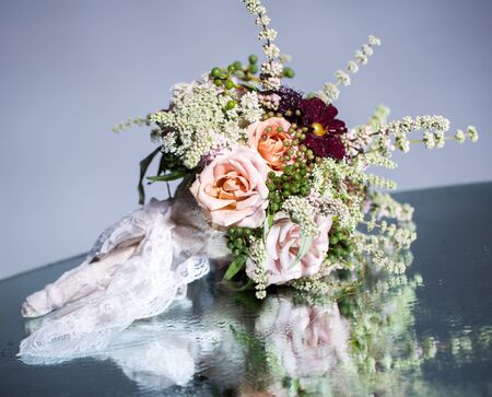Rose bridal bouquetの写真素材
