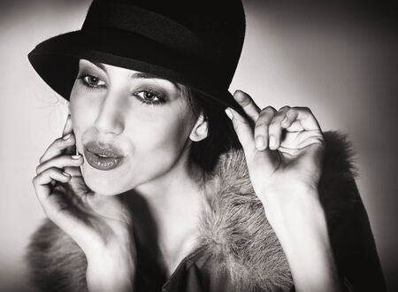 Beautiful woman portrait in studio