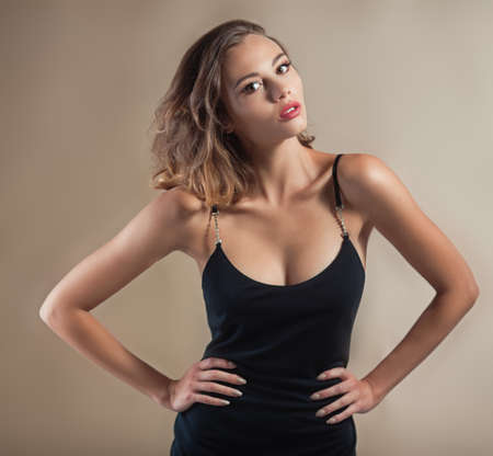 Beautiful model portrait in studio
