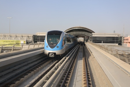 Metro train in Dubaiの素材