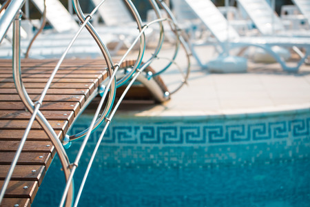 Swimming pool on spa resortの写真素材