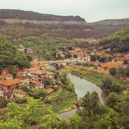 Veliko tarnovo town in Bulgariaの写真素材