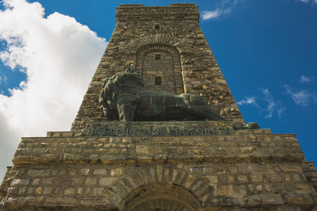 Memorial Shipka view in Bulgaria. Battle of Shipka Memorialのeditorial素材