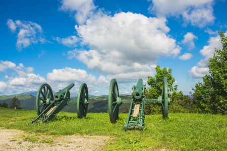 Shipka Pass Freedom Monument cannon in Bulgariaのeditorial素材