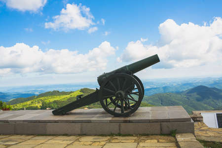 Shipka Pass Freedom Monument cannon in Bulgariaのeditorial素材