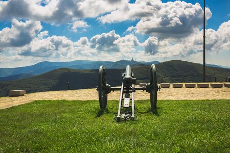Shipka Pass Freedom Monument cannon in Bulgariaのeditorial素材