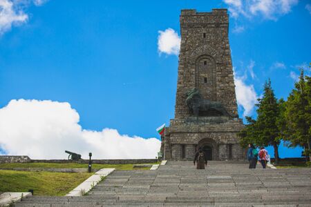Memorial Shipka view in Bulgaria. Battle of Shipka Memorialのeditorial素材