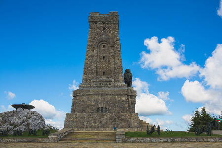 Memorial Shipka view in Bulgaria. Battle of Shipka Memorialのeditorial素材