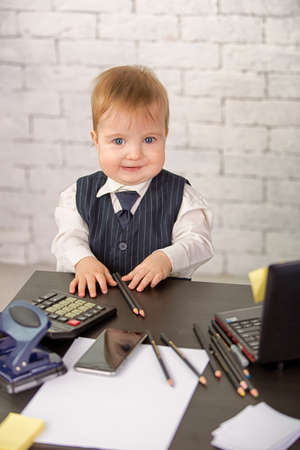 Little businessman boyの写真素材