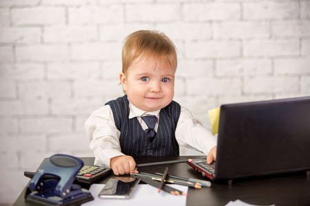 Little businessman boyの写真素材